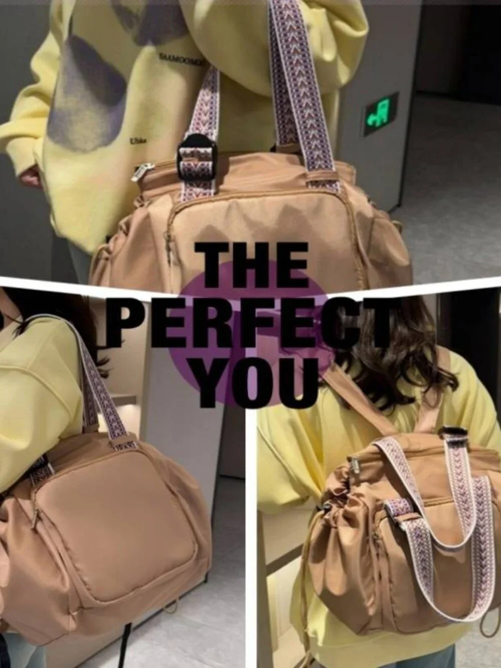 Multifunctional Women's Diaper Bag Handbag Convertible Tote Backpack Travel Bag